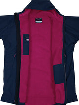 Two Bare Feet Kids Weatherproof Changing Robe with Changing Mat (Marine Blue/Raspberry)