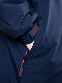 Two Bare Feet Kids Weatherproof Changing Robe with Changing Mat (Marine Blue/Red)