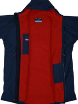 Two Bare Feet Kids Weatherproof Changing Robe with Changing Mat (Marine Blue/Red)