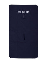 Sherpa Lined Waterproof Beach Travel Blanket (Marine Blue/Red)