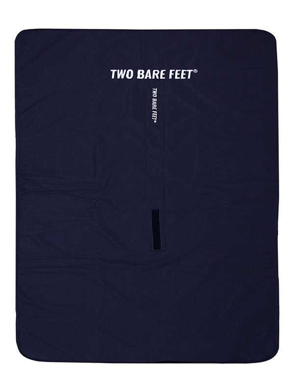XL Sherpa Lined Waterproof Beach Travel Blanket (Marine Blue/Raspberry)