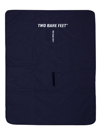 XL Sherpa Lined Waterproof Beach Travel Blanket (Marine Blue/Raspberry)