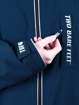 Two Bare Feet Hi-Vis Waterproof Lightweight Riding Robe (Marine Blue/Cream)