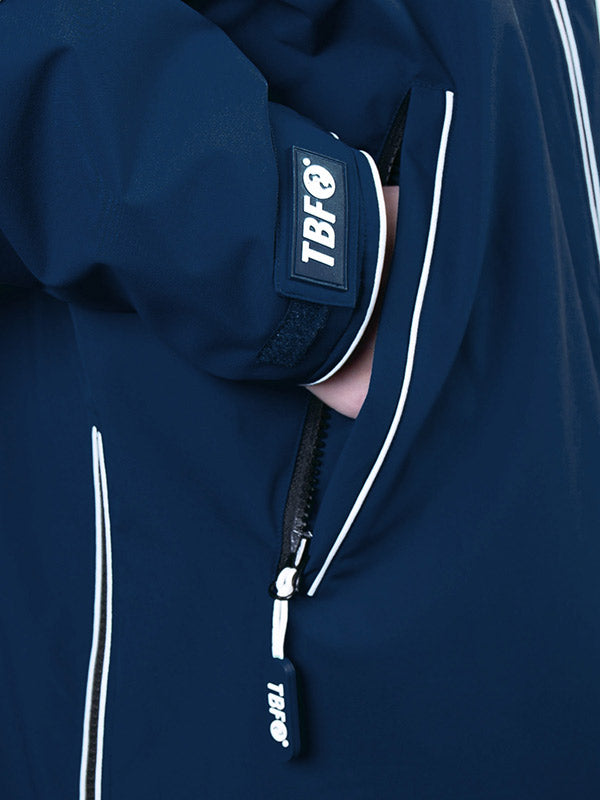 Two Bare Feet Hi-Vis Waterproof Lightweight Riding Robe (Marine Blue/Sea Green)