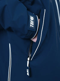 Two Bare Feet Hi-Vis Waterproof Lightweight Riding Robe (Marine Blue/Cream)