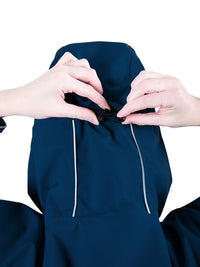 Two Bare Feet Hi-Vis Waterproof Lightweight Riding Robe (Marine Blue/Raspberry)