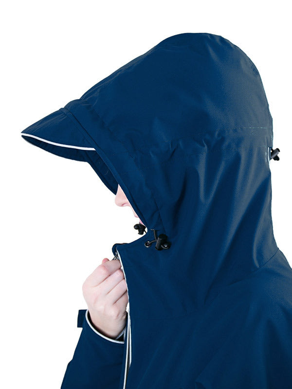 Two Bare Feet Hi-Vis Waterproof Lightweight Riding Robe (Marine Blue/Sea Green)