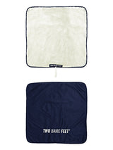 Two Bare Feet Weatherproof Changing Robe with Changing Mat (Marine Blue/Cream)