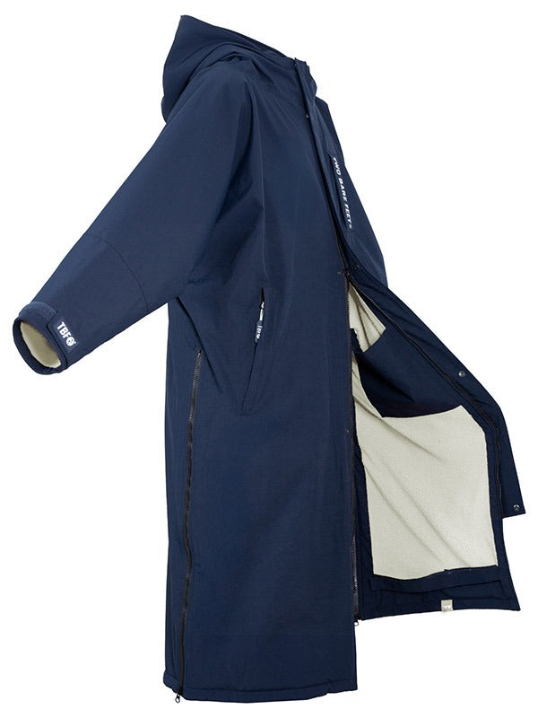 Two Bare Feet Waterproof Lightweight Riding Robe (Marine Blue/Cream)