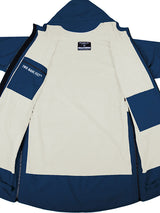 Two Bare Feet Hi-Vis Waterproof Lightweight Riding Robe (Marine Blue/Cream)