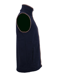 Unisex Gilet Full Zip Fleece (Marine Blue)