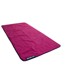 Sherpa Lined Waterproof Beach Travel Blanket (Marine Blue/Raspberry)