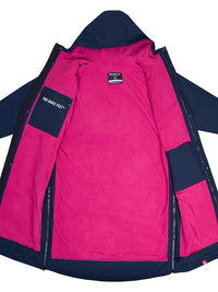 Two Bare Feet Waterproof Lightweight Riding Robe (Marine Blue/Raspberry)