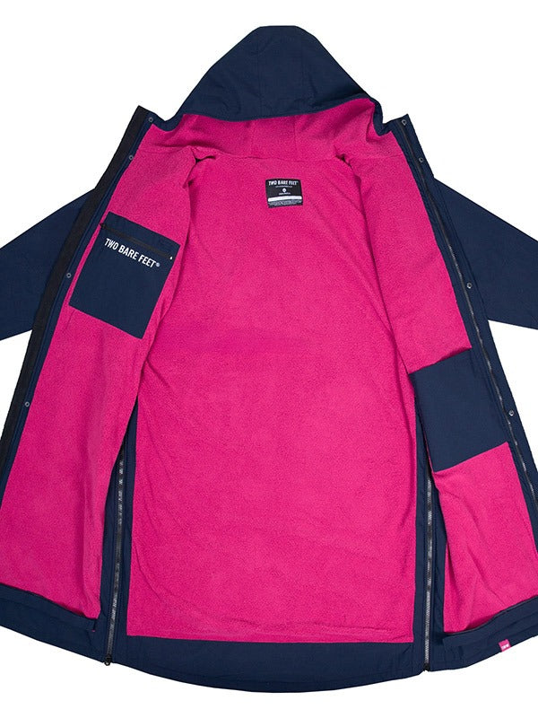Two Bare Feet Waterproof Lightweight Riding Robe (Marine Blue/Raspberry)