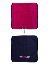 Two Bare Feet Kids Weatherproof Changing Robe with Changing Mat (Marine Blue/Raspberry)