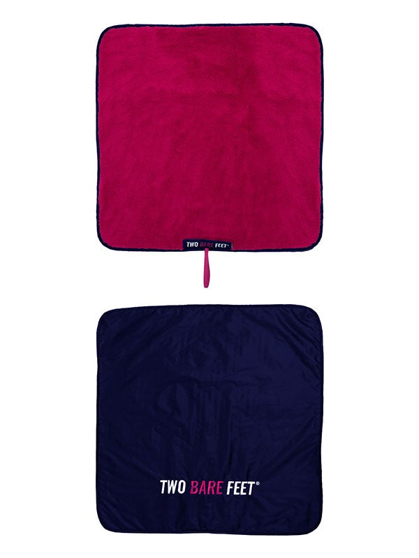 Two Bare Feet Weatherproof Changing Robe with Changing Mat (Marine Blue/Raspberry)