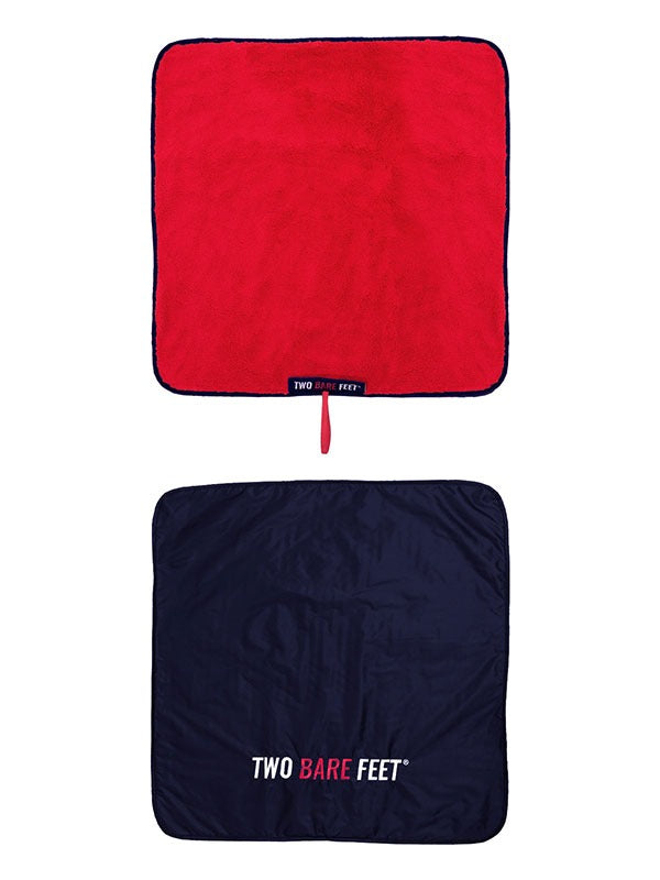 Two Bare Feet Kids Weatherproof Changing Robe with Changing Mat (Marine Blue/Red)