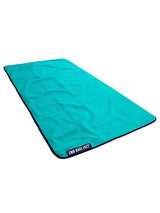 Sherpa Lined Waterproof Beach Travel Blanket (Marine Blue/Teal)