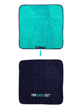 Two Bare Feet Weatherproof Changing Robe with Changing Mat (Marine Blue/Teal)