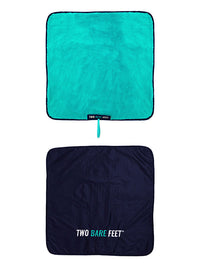 Two Bare Feet Weatherproof Changing Robe with Changing Mat (Marine Blue/Teal)