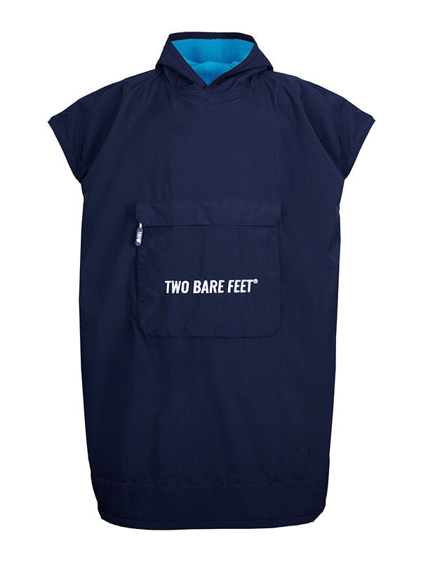Waterproof Hooded Sleeveless Poncho Changing Robe (Marine Blue/Blue)