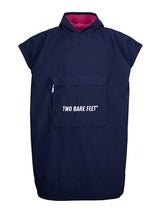 Waterproof Hooded Sleeveless Poncho Changing Robe (Marine Blue/Raspberry)