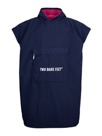Waterproof Hooded Sleeveless Poncho Changing Robe (Marine Blue/Raspberry)