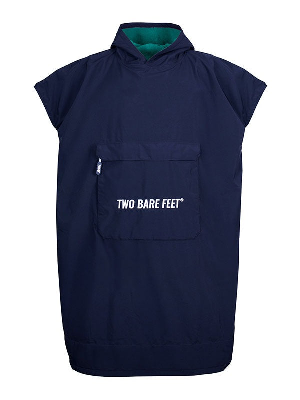 Waterproof Hooded Sleeveless Poncho Changing Robe (Marine Blue/Sea Green)