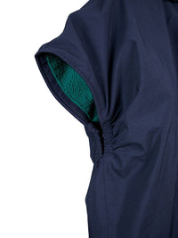 Waterproof Hooded Sleeveless Poncho Changing Robe (Marine Blue/Sea Green)