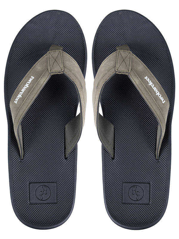 Drift Mens Flip Flops (Black/Green)