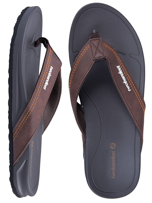 Harbour Mens Flip Flops (Dark Brown)