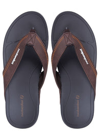 Harbour Mens Flip Flops (Dark Brown)