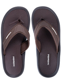 Stride Mens Flip Flops (Brown)