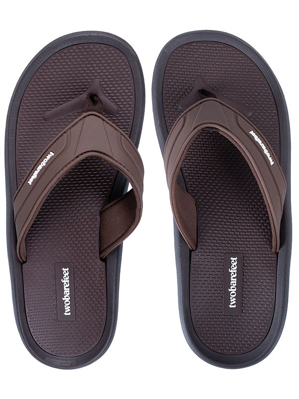 Stride Mens Flip Flops (Brown)