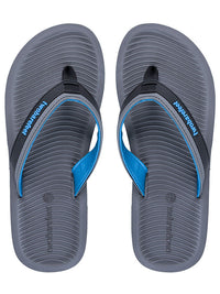 Trekker Mens Flip Flops (Grey/Blue)