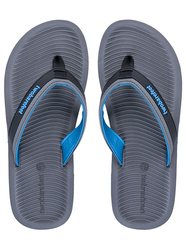 Trekker Mens Flip Flops (Grey/Blue)