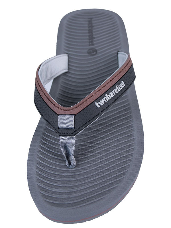 Trekker Mens Flip Flops (Grey/Brown)