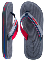 Trekker Mens Flip Flops (Grey/Red)