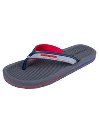 Trekker Mens Flip Flops (Grey/Red)