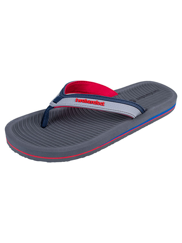 Trekker Mens Flip Flops (Grey/Red)