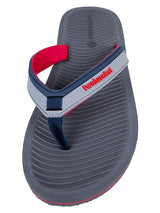 Trekker Mens Flip Flops (Grey/Red)
