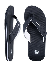 Voyage Mens Flip Flops (Black/White)