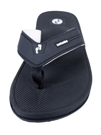 Voyage Mens Flip Flops (Black/White)