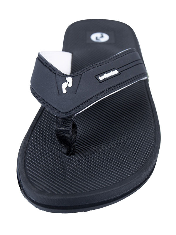Voyage Mens Flip Flops (Black/White)