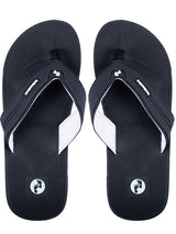 Voyage Mens Flip Flops (Black/White)