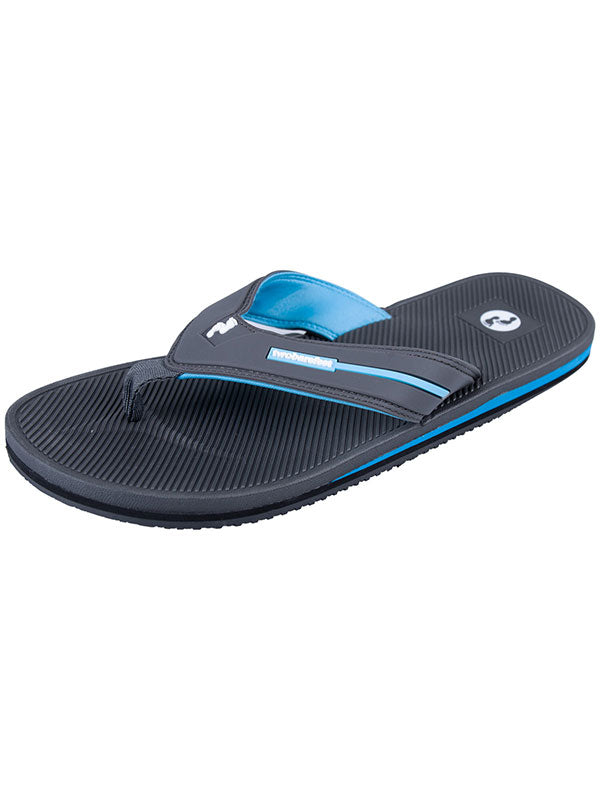 Voyage Mens Flip Flops (Grey/Blue)