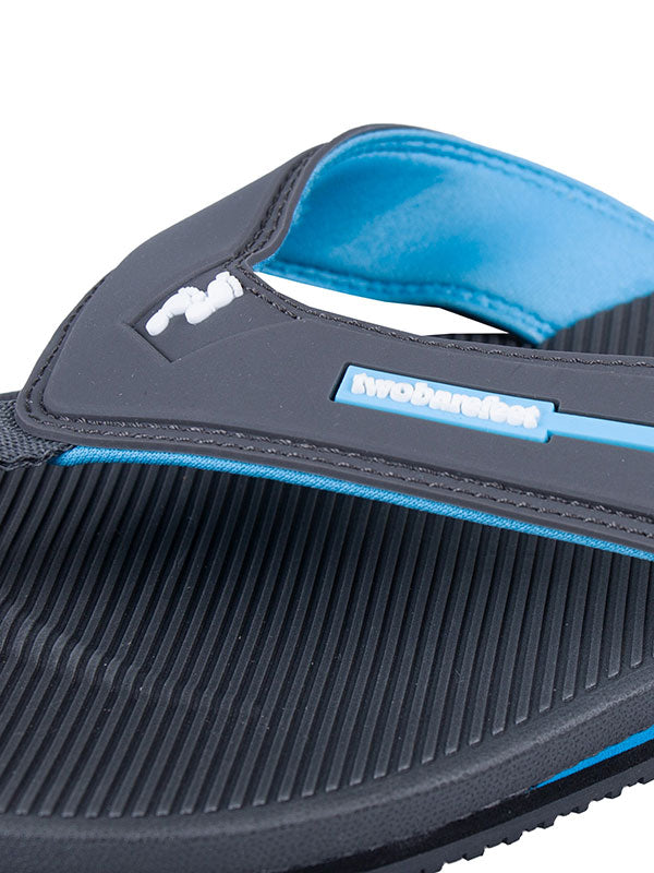 Voyage Mens Flip Flops (Grey/Blue)