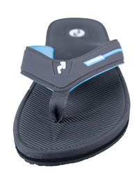 Voyage Mens Flip Flops (Grey/Blue)