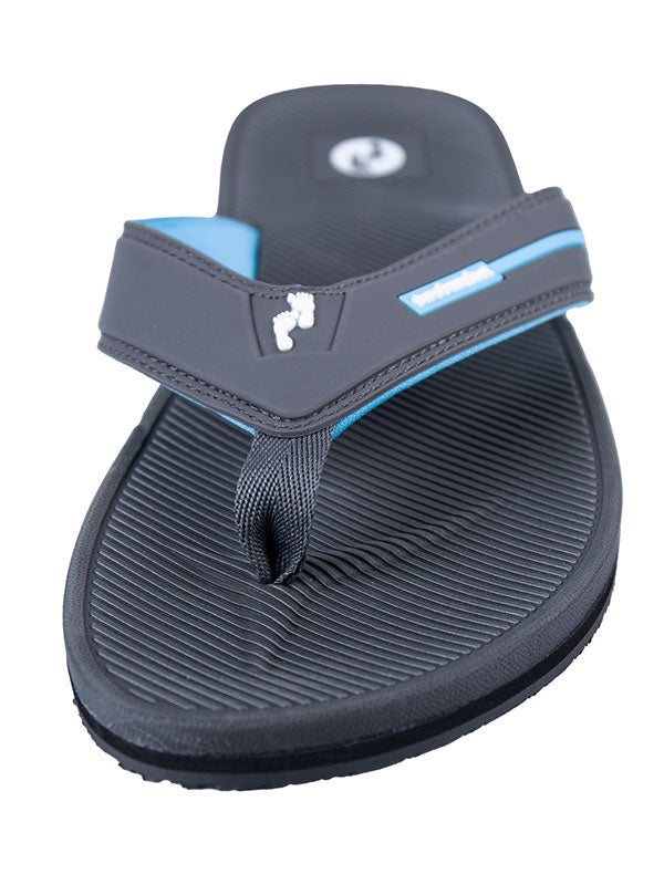 Voyage Mens Flip Flops (Grey/Blue)