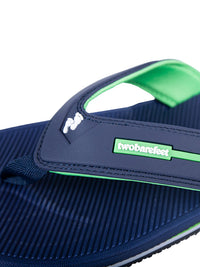 Voyage Mens Flip Flops (Navy/Green)
